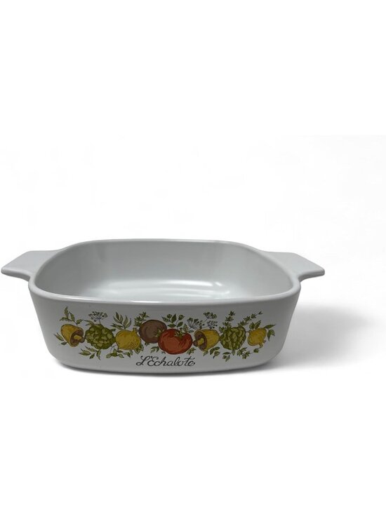 Corningware Other - Vintage 70s CorningWare L’Echalote Spice of Life A1B Square Casserole Dish 1 Qt